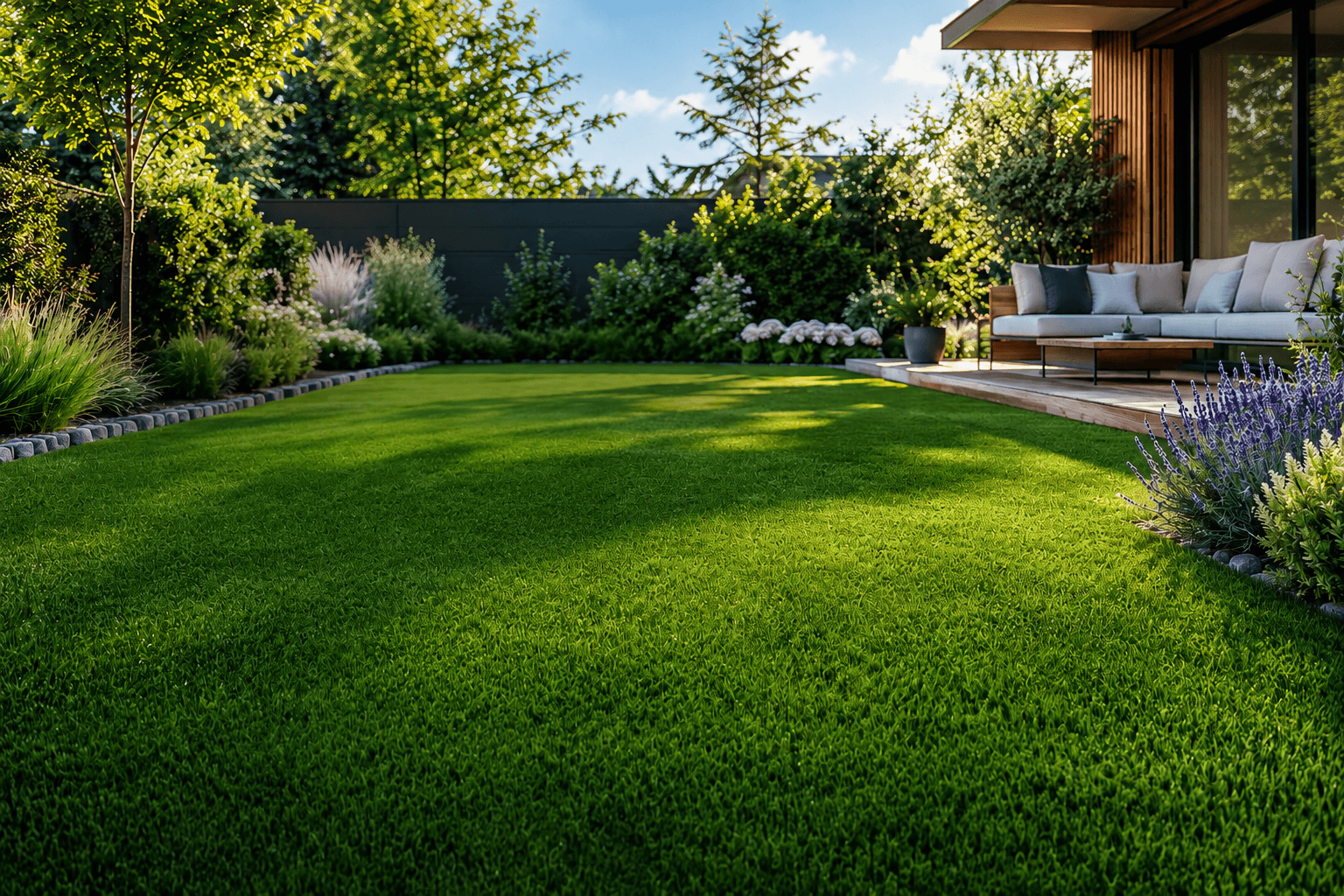 Royal Grass® Kunstrasen im TOP GREEN Mustergarten in Bernau bei Berlin